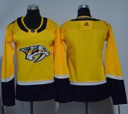 Wholesale Cheap Adidas Predators Blank Yellow Home Authentic Women's Stitched NHL Jersey