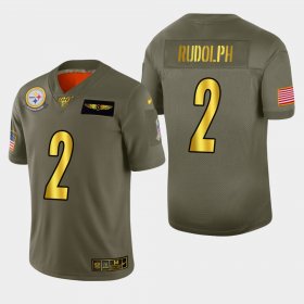 Wholesale Cheap Nike Steelers #2 Mason Rudolph Men\'s Olive Gold 2019 Salute to Service NFL 100 Limited Jersey
