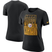 Wholesale Cheap Pittsburgh Steelers Nike Women's Local Verbiage Performance T-Shirt Black