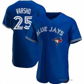 Cheap Men\'s Toronto Blue Jays #25 Daulton Varsho Royal Flex Base Stitched Baseball Jersey