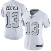 Wholesale Cheap Nike Raiders #13 Hunter Renfrow White Women's Stitched NFL Limited Rush Jersey