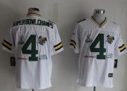 Wholesale Cheap Nike Packers #4 Superbowlchamps White Men's Stitched NFL Limited Jersey