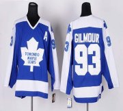 Wholesale Cheap Maple Leafs #93 Doug Gilmour Blue/White CCM Throwback Stitched NHL Jersey