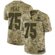 Wholesale Cheap Nike Saints #75 Andrus Peat Camo Men's Stitched NFL Limited 2018 Salute To Service Jersey