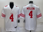 Wholesale Cheap Men's San Francisco 49ers #4 Nick Mullens 2022 New White Vapor Untouchable Stitched Jersey