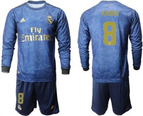 Wholesale Cheap Real Madrid #8 Kroos Away Long Sleeves Soccer Club Jersey