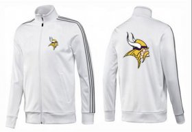 Wholesale Cheap NFL Minnesota Vikings Team Logo Jacket White_1