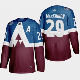Wholesale Cheap Adidas Colorado Avalanche #29 Nathan Mackinnon Men\'s 2020 Stadium Series Burgundy Stitched NHL Jersey