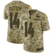 Wholesale Cheap Nike Broncos #14 Courtland Sutton Camo Men's Stitched NFL Limited 2018 Salute To Service Jersey