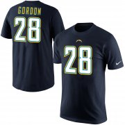 Wholesale Cheap Los Angeles Chargers #28 Melvin Gordon III Nike Player Pride Name & Number T-Shirt Navy