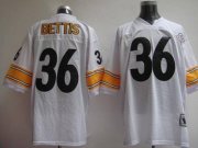 Wholesale Cheap Mitchell & Ness Steelers #36 Jerome Bettis White Stitched Throwback NFL Jersey