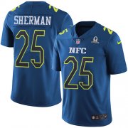 Wholesale Cheap Nike Seahawks #25 Richard Sherman Navy Men's Stitched NFL Limited NFC 2017 Pro Bowl Jersey