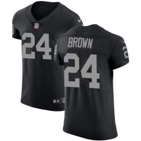 Wholesale Cheap Nike Raiders #24 Willie Brown Black Team Color Men\'s Stitched NFL Vapor Untouchable Elite Jersey