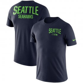 Wholesale Cheap Seattle Seahawks Nike Sideline Facility Performance T-Shirt College Navy