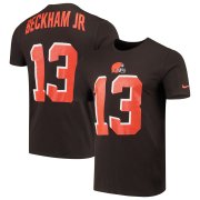 Wholesale Cheap Cleveland Browns #13 Odell Beckham Jr Nike Player Pride 3.0 Performance Name & Number T-Shirt Brown