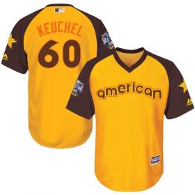 Wholesale Cheap Astros #60 Dallas Keuchel Gold 2016 All-Star American League Stitched Youth MLB Jersey