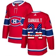 Wholesale Cheap Adidas Canadiens #24 Phillip Danault Red Home Authentic USA Flag Stitched NHL Jersey