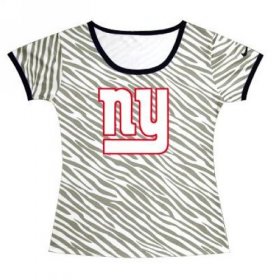 Wholesale Cheap Women\'s New York Giants Sideline Legend Authentic Logo Zebra Stripes T-Shirt