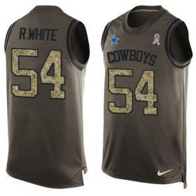 Wholesale Cheap Nike Cowboys #54 Randy White Green Men\'s Stitched NFL Limited Salute To Service Tank Top Jersey