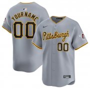 Cheap Men's Pittsburgh Pirates Active Player Custom Gray Away Limited Baseball Stitched Jersey