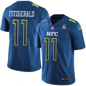 Wholesale Cheap Nike Cardinals #11 Larry Fitzgerald Navy Men\'s Stitched NFL Limited NFC 2017 Pro Bowl Jersey