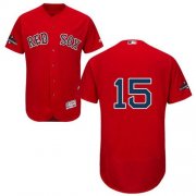 Wholesale Cheap Red Sox #15 Dustin Pedroia Red Flexbase Authentic Collection 2018 World Series Stitched MLB Jersey