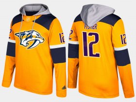 Wholesale Cheap Predators #12 Mike Fisher Yellow Name And Number Hoodie