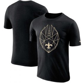 Wholesale Cheap Men\'s New Orleans Saints Nike Black Fan Gear Icon Performance T-Shirt