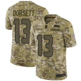 Wholesale Cheap Nike Seahawks #13 Phillip Dorsett Camo Youth Stitched NFL Limited 2018 Salute To Service Jersey