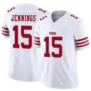 Cheap Men's San Francisco 49ers #15 Jauan Jennings 2022 New White Vapor Untouchable Limited Stitched Jersey
