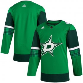 Wholesale Cheap Dallas Stars Blank Men\'s Adidas 2020 St. Patrick\'s Day Stitched NHL Jersey Green.jpg