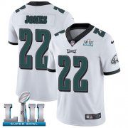 Wholesale Cheap Nike Eagles #22 Sidney Jones White Super Bowl LII Youth Stitched NFL Vapor Untouchable Limited Jersey