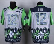 Wholesale Cheap Nike Seahawks #12 Fan Grey Men's Stitched NFL Elite Noble Fashion Jersey