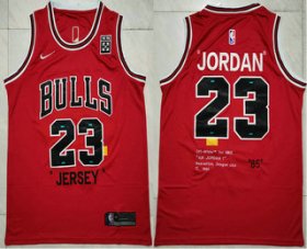 Wholesale Cheap Men\'s Chicago Bulls #23 Michael Jordan Red 85 Anniversary Nike Swingman Jersey