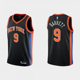 Wholesale Cheap Men\'s New York Knicks #9 RJ Barrett Black City Edition Stitched Basketball Jersey
