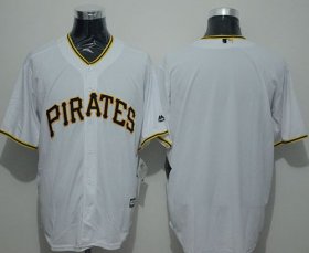 Wholesale Cheap Pirates Blank White New Cool Base Stitched MLB Jersey