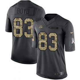 Wholesale Cheap Nike Bengals #83 Tyler Boyd Black Men\'s Stitched NFL Limited 2016 Salute to Service Jersey