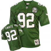 Wholesale Cheap Mitchell&Ness Eagles #92 Reggie White Green Stitched Throwback NFL Jersey