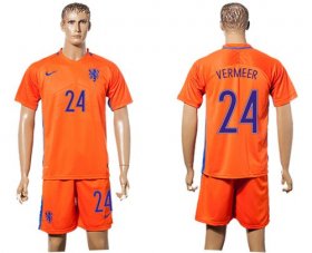 Wholesale Cheap Holland #24 Vermeer Home Soccer Country Jersey