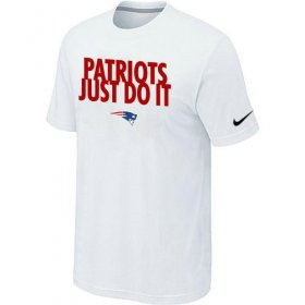 Wholesale Cheap Nike New England Patriots Just Do It White T-Shirt
