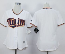 Wholesale Cheap Twins Blank White Home Women\'s Stitched MLB Jersey