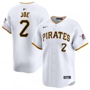 Cheap Men's Pittsburgh Pirates #2 Connor Joe White Home Limited Baseball Stitched Jersey