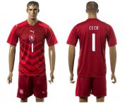 Wholesale Cheap Czech #1 Cech Red Home Soccer Country Jersey