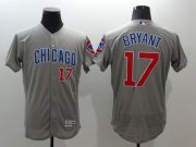 Wholesale Cheap Cubs #17 Kris Bryant Grey Flexbase Authentic Collection Road Stitched MLB Jersey