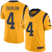Wholesale Cheap Nike Rams #4 Greg Zuerlein Gold Men's Stitched NFL Limited Rush Jersey