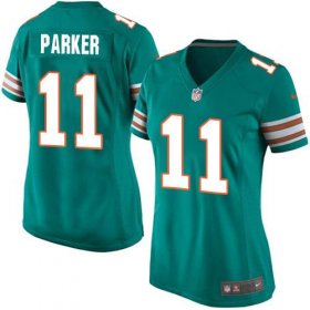 Wholesale Cheap Nike Dolphins #11 DeVante Parker Aqua Green Alternate Women\'s Stitched NFL Elite Jersey