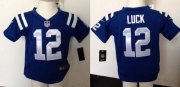 Wholesale Cheap Toddler Nike Colts #12 Andrew Luck Royal Blue Team Color Stitched NFL Elite Jersey