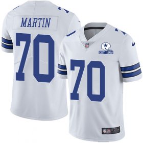 Wholesale Cheap Nike Cowboys #70 Zack Martin White Men\'s Stitched With Established In 1960 Patch NFL Vapor Untouchable Limited Jersey