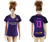 Wholesale Cheap Women's Barcelona #13 C.Bravo Away Soccer Club Jersey