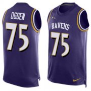 Wholesale Cheap Nike Ravens #75 Jonathan Ogden Purple Team Color Men's Stitched NFL Limited Tank Top Jersey